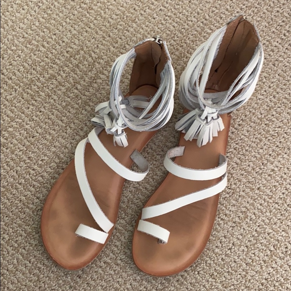 Jeffrey Campbell White Gladiator Sandals